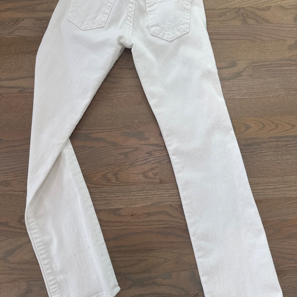 True Religion straight leg white Jeans Size 29/32 - Picture 3 of 7